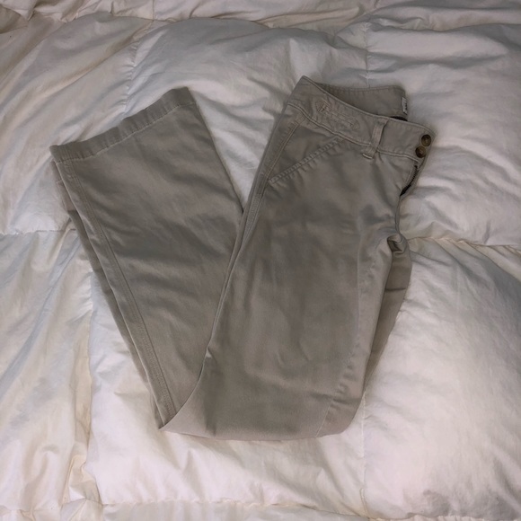 American Eagle Outfitters Pants - American Eagle Khaki Flare Bottom Pants